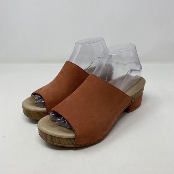 Dansko Shoes Womens Size 38 Brown Leather Mule Clog Sandals Slip On - Picture 1 of 14